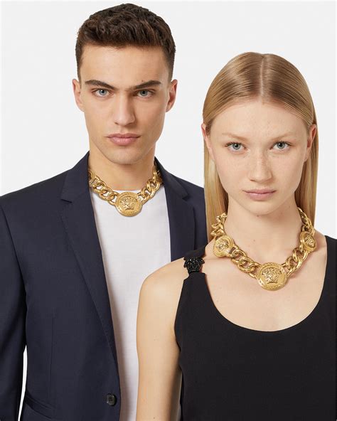 versace medusa necklace price|versace lock statement necklace.